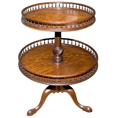 Lot 212 - George II Mahogany Two-Tier Dumbwaiter Each...