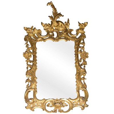 Lot 201 - George II Gilt-Wood Mirror Mid 18th century...