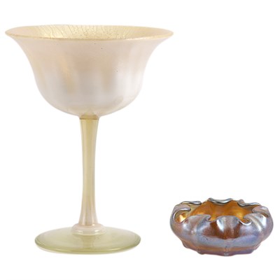 Lot 498 - Two Tiffany Favrile Glass Articles First...