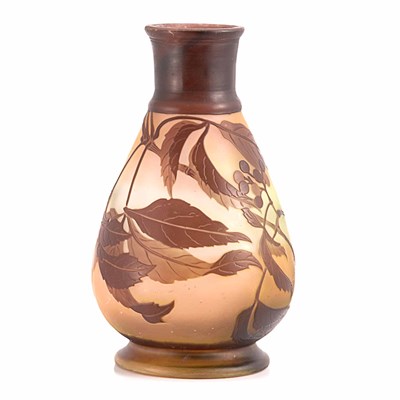 Lot 448 - Galle Acid Etched Cameo Glass Vase Circa 1900...