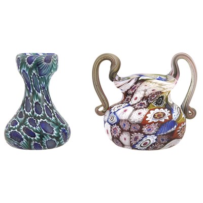 Lot 403 - Two Italian Millefiore Glass Miniature Cabinet...