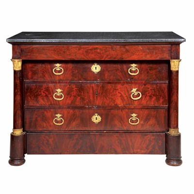 Lot 472 - Empire Gilt-Bronze Mounted Mahogany Commode...