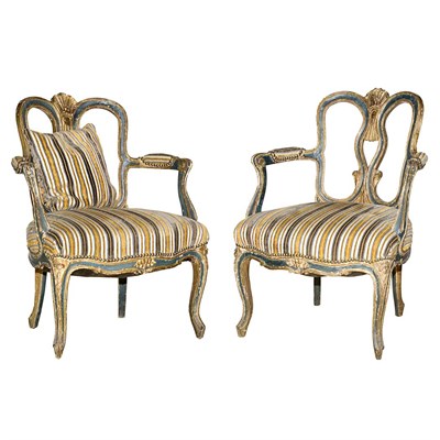 Lot 298 - Pair of Venetian Neoclassical Style Carved and...