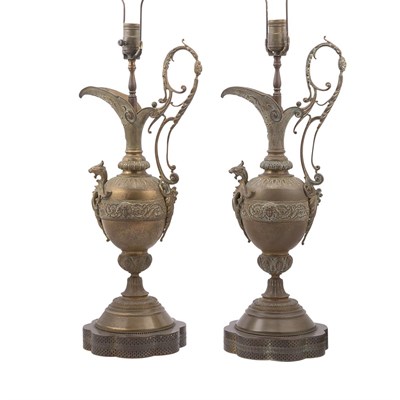 Lot 118 - Pair of Renaissance Revival Style Gilt-Metal...