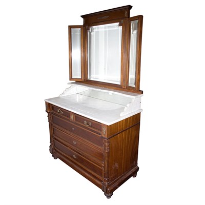 Lot 174 - Empire Style Gilt-Metal Mounted Mahogany Chest...