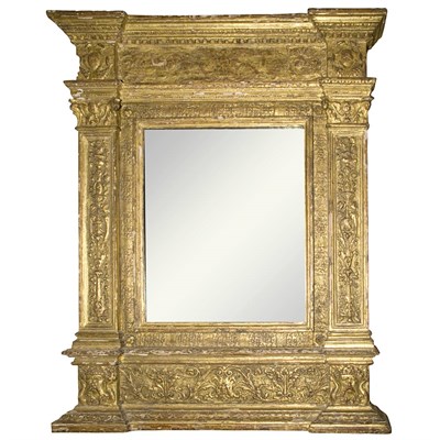 Lot 295 - Italian Renaissance Style Gilt-Wood Mirror...