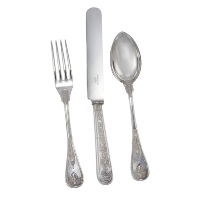 Lot 238 - Continental Silver Flatware Service Comprising...