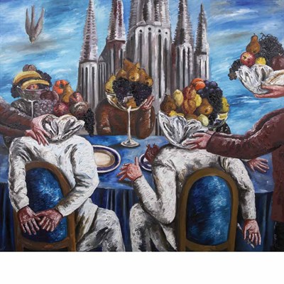 Lot 188 - Natalia Nesterova Russian, b. 1944 Banquet,...