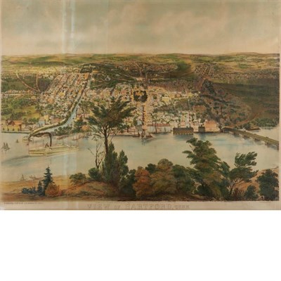 Lot 110 - John Bachman VIEW OF HARTFORD, CONN. (R. 552)...