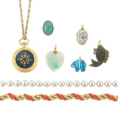 Lot 873 - Group of Assorted Costume and Silver Jewelry