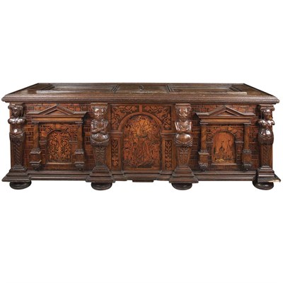 Lot 117 - German Renaissance Walnut and Marquetry...