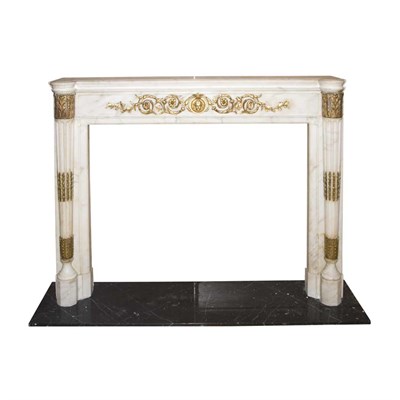 Lot 303 - Empire Style Gilt-Bronze Mounted Marble...