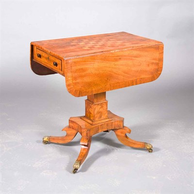 Lot 504 - Regency Rosewood and Mahogany Drop-Leaf Games...