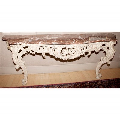 Lot 256 - Louis XV Style Painted Wood Console 20th...