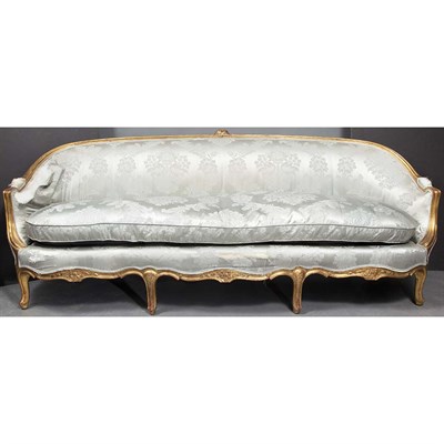 Lot 601 - Louis XV Style Carved and Gilt-Wood Settee...