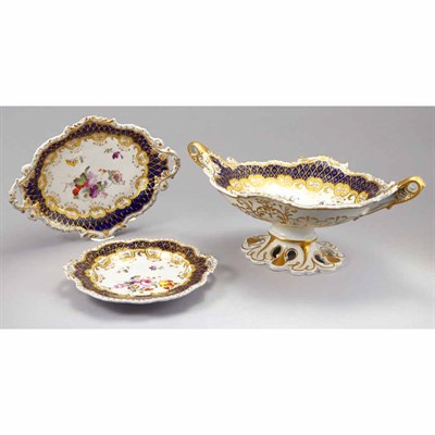 Lot 340 - English Porcelain Dessert Service Early 19th...