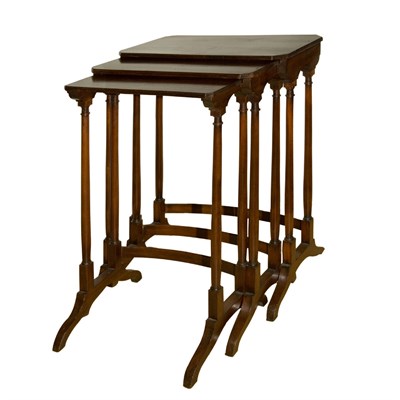 Lot 371 - Nest of Three George III Style Mahogany Side...