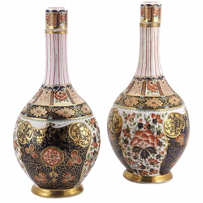 Lot 306 - Pair of Derby Porcelain Stoppered Bottles...