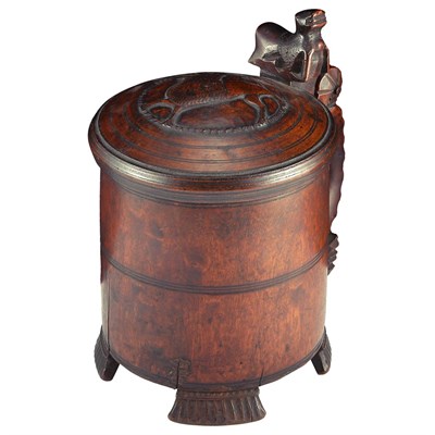 Lot 152 - Norwegian Treen Tankard 17th/18th Century With...
