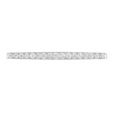 Lot 281 - Platinum and Diamond Bar Pin, Kohn, with White Gold Chain