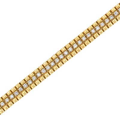Lot 186 - Gold and Diamond Bracelet
