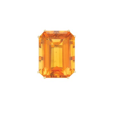 Lot 57 - Citrine and Diamond Ring