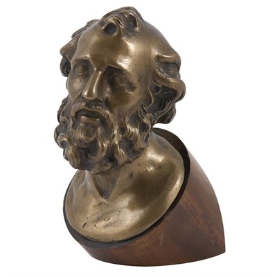 Lot 119 - Continental Patinated-Bronze Head of a Man...