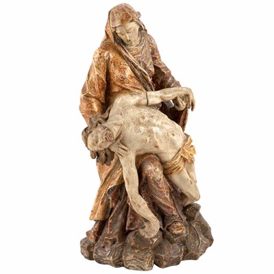 Lot 186 - Continental Polychrome Decorated Figural Group...