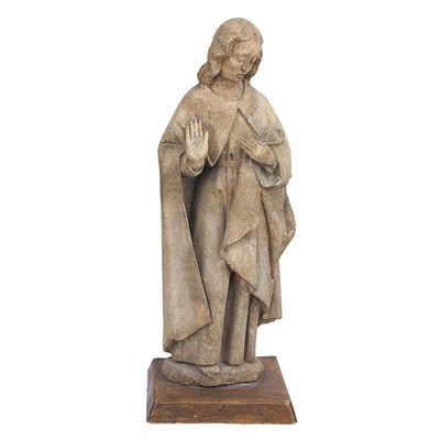 Lot 194 - Carved Stone Figure of John the Evangelist...