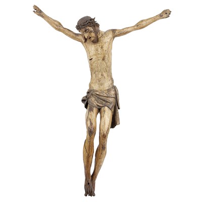 Lot 195 - Continental Polychrome Corpus Christi German,...