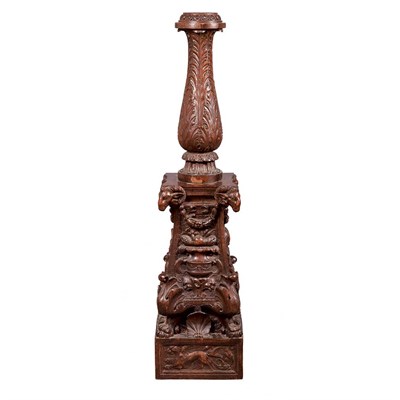 Lot 417 - Italian Neoclassical Style Walnut Torchere...