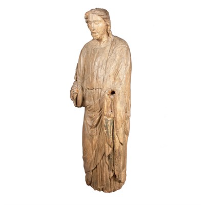 Lot 121 - Continental Walnut Figure of Christ Probably...