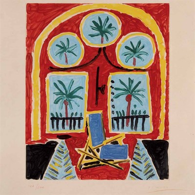 Lot 493 - After Pablo Picasso INTERIOR ROUGE AVEC UN...