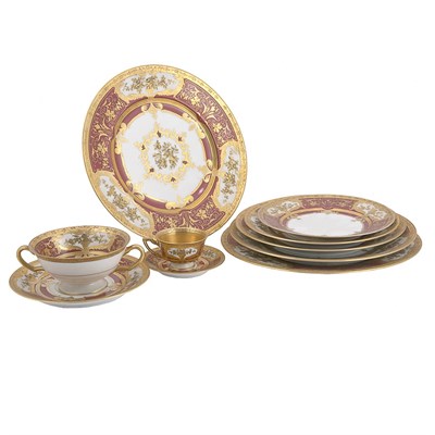 Lot 572 - Comte Harrach Gilt-Decorated Porcelain Dinner...