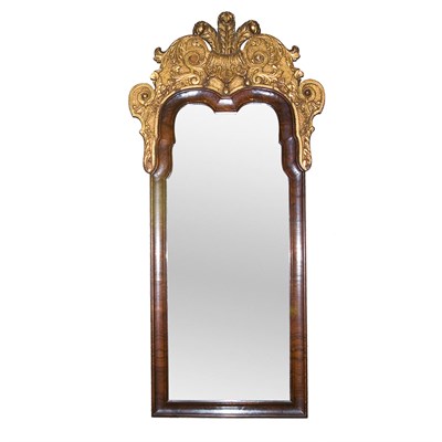 Lot 260 - George I Style Parcel Gilt Walnut Mirror...