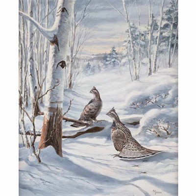 Lot 221 - David A. Maass American, b. 1929 Winter Ruffs...