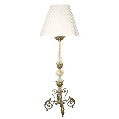 Lot 405 - Italian Hand Blown Glass and Wrought Iron...