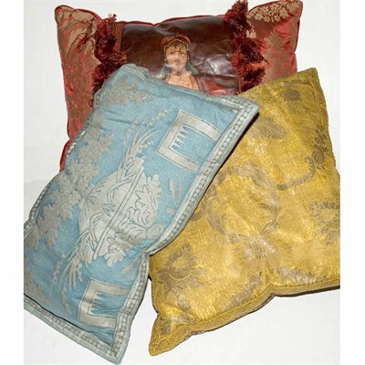 Lot 390 - Group of Needlework and Fabric Pillows...