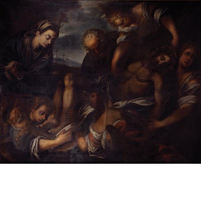 Lot 31 - Venetian School 17th Century The Descent from...