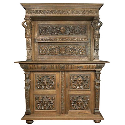 Lot 197 - Continental Renaissance Style Carved Oak...