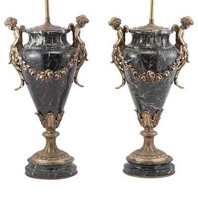 Lot 645 - Pair of Louis XVI Style Gilt-Metal Mounted...