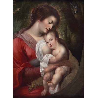 Lot 66 - Flemish School 17th Century Madonna and Child...