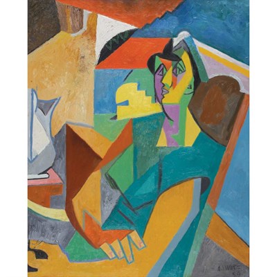 Lot 81 - Andre Lhote French, 1885-1962 Seated Man, 1959...
