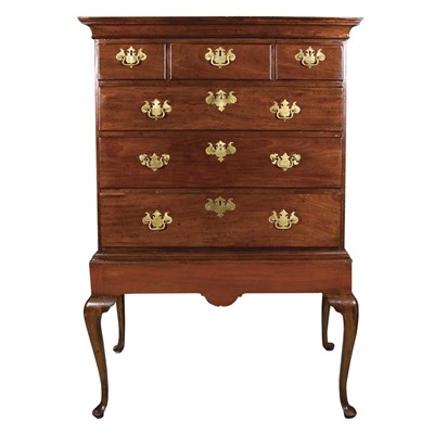 Lot 522 - Queen Anne Style Mahogany Chest on Stand...