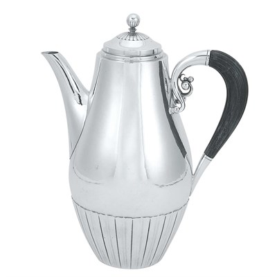 Lot 261 - Georg Jensen Silver Coffee Pot Model no. 45A,...