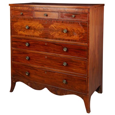 Lot 79A - Federal Inlaid Mahogany Chest of Drawers...