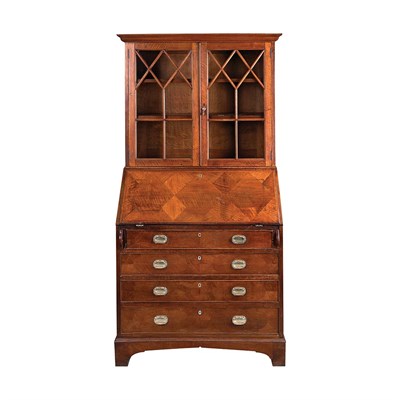 Lot 309 - George III Mahogany Bureau Bookcase Late 18th...