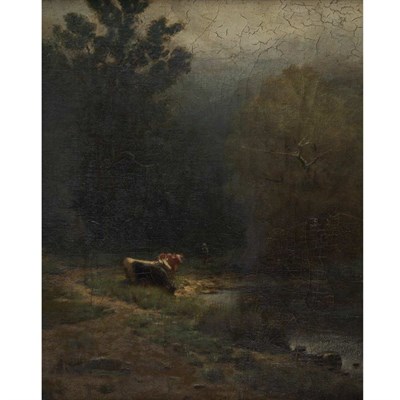Lot 195 - Frank Anderson American, 1844-1891Landscape...
