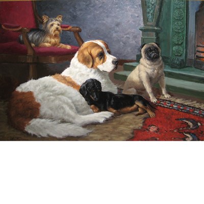 Lot 90 - Anton Karssen Dutch, b. 1945 Good Friends...
