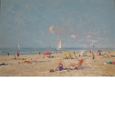 Lot 67 - Niek van der Plas Dutch, b. 1945 A Day at the...